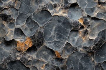 Dark grey stone marble with earthy black and slate-gray tones. Ambient lighting highlights the natural texture—ideal for moody architectural renders and dark-themed design projects.