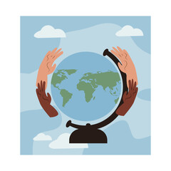 Hopeful International Day of Peace Illustration with Doves and Rainbow-06