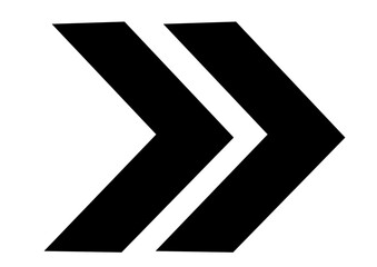 Fototapeta premium 右向き矢印を示すモノクロ素材