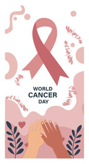 World Cancer Day Vertical Banner Set-01