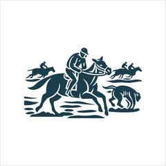 Buzkashi: Afghan Horseman Scooping Calf from Ground