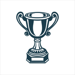 Elegant Championship Trophy Vector Illustration Championship Trophy A cup with smooth flowing handles