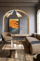 Modern Living room Interior Architectural visualization Render