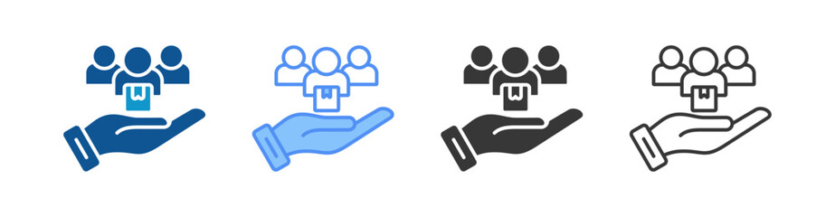 Loyal Customer Icon Set Multiple Style Collection