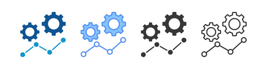 Rising Icon Set Multiple Style Collection