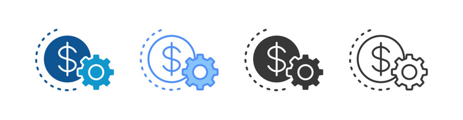 Process Icon Set Multiple Style Collection