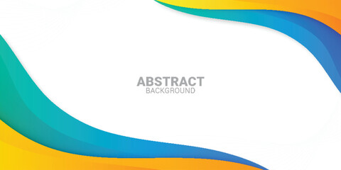Free vector abstract blue and yellow shape background