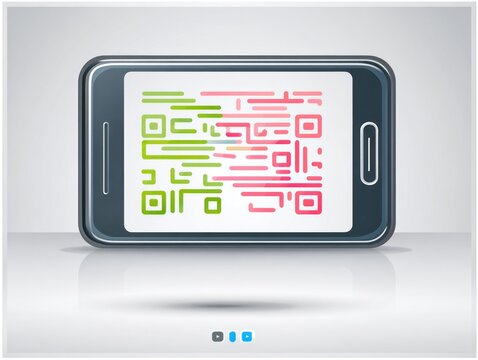 Smartphone displaying QR code