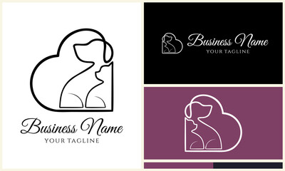 Pet Logo Design Heart Shape. (1)
