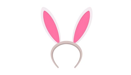 Easter Bunny Ears on Headband with White BG.