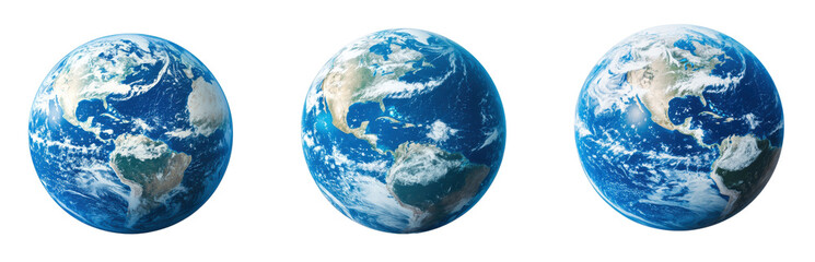 Stunning three-dimensional view of Earth from space, showcasing its beauty and diversity., transparent background