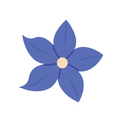 Elegant Purple Flower Illustration Simple Floral Design Element