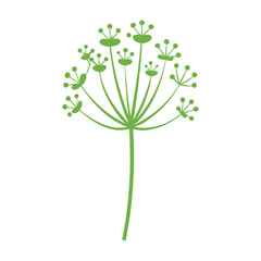 Elegant Green Floral Illustration Simple Botanical Design Element