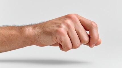 Hand is shown with a fist clenched and a thumb up