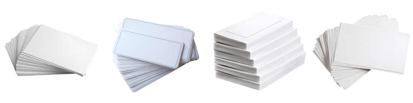 Stacked blank white paper sheets on a plain background
