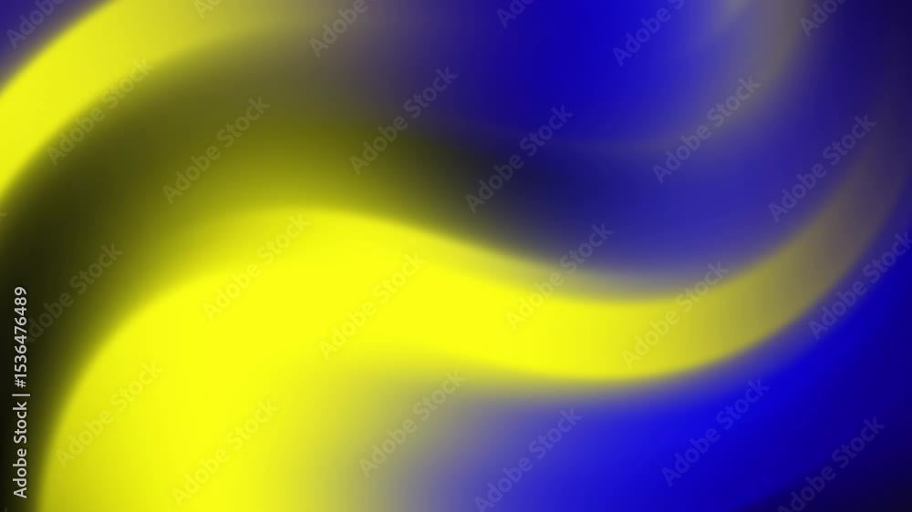 Poster abstract yellow and blue gradient wave motion background video