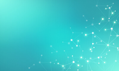 Molecular structure and genetic engineering, molecules DNA, neural network, scientific research. Abstract background for innovation technology, science, healthcare, and medicine