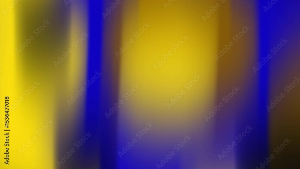 Aufkleber Abstract Motion: Yellow and Blue Gradient Blur Transitioning in a Dynamic Video