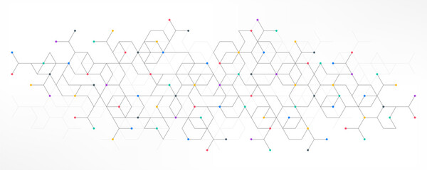 Abstract vector background with simple geometric figures and dots. Graphic design element and polygonal shape pattern