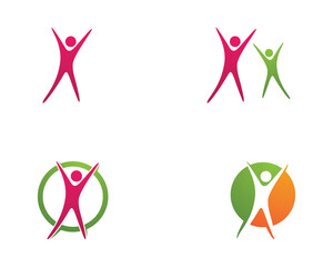 Human character logo sign