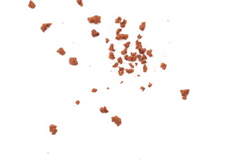 red paint splashes, Finely ground roasted coffee, coffee powder