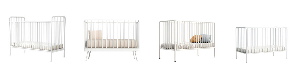Modern and Minimalist Baby Cribs in a Neutral Color Palette