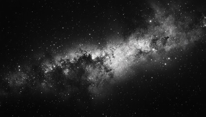 Fototapeta premium Dark, starry night sky. Milky Way swirls