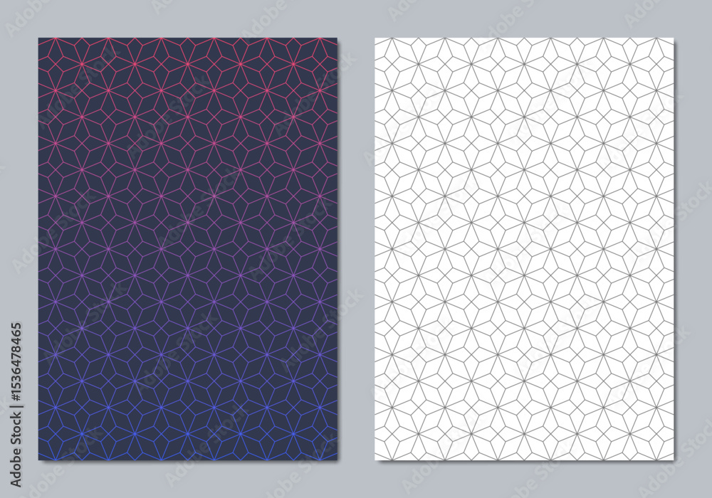 Poster Abstract covers and brochures with geometric backgrounds of polygon shape patterns