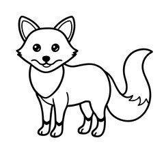 Cute Fox Outline Icon