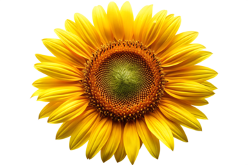 free sunflower a isolated on white background PNG , AI GENERATED