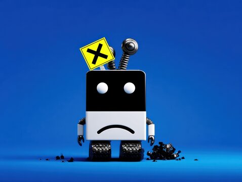 Sad robot with a problem