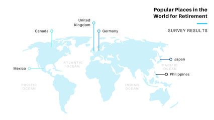 Blue and Grey World Map Chart Presentation