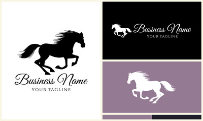 Obraz premium Running Horse Logo Design. (7)