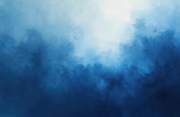 Fototapeta premium Abstract blue background. Painted texture, gradient design. Modern art, grunge wallpaper. Dark, vintage effect for decoration, design projects. Blue, white colors for artistic background, canvas,