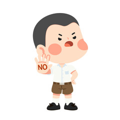 Confident Boys Reject and Say No