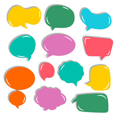 colorful speech bubbles collection