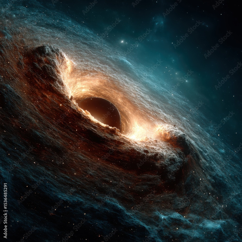 Wall mural cosmic singularity: abstract black hole vortex in deep space space abstract cosmic vortex universe