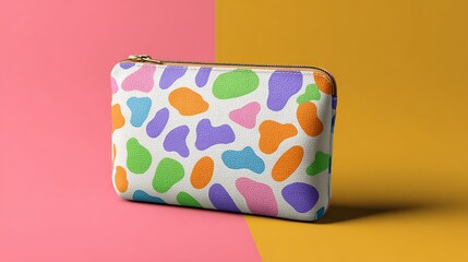 Stylish Clutch Bag with Colorful Animal Print Design