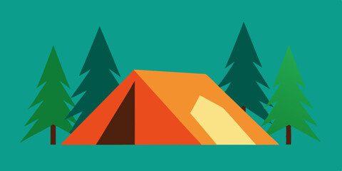 vector illustration of a mountain landscape