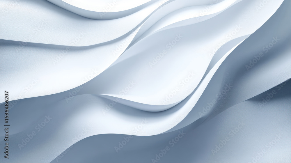 Poster soft flowing waves of blue and white create an elegant, modern backdrop showcasing depth and texture
