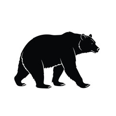 Powerful Black Bear Silhouette - Wild Animal Vector Illustration for Nature and Outdoors