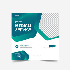 Medical health social media template