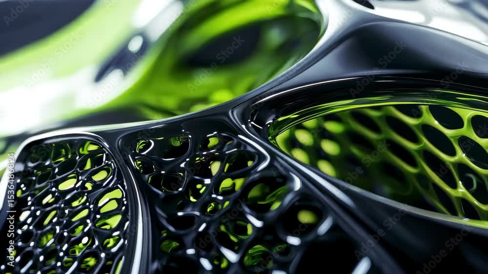 Poster futuristic tech abstract structure animation