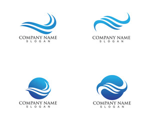 Waves beach logo and symbols template icons app