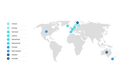 Blue and Grey World Map Chart Presentation - 3