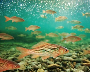 Fototapeta premium School of fish underwater