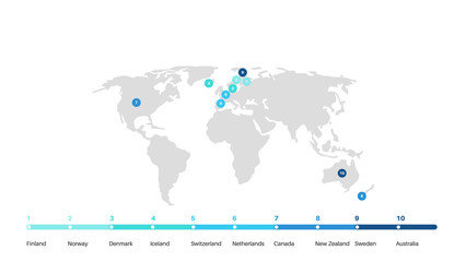 Blue and Grey World Map Chart Presentation - 1