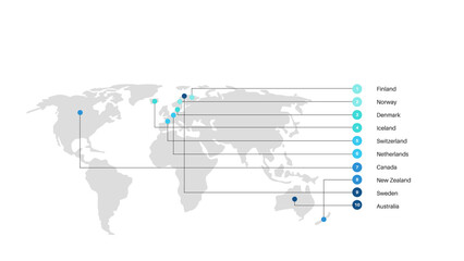 Blue and Grey World Map Chart Presentation - 2