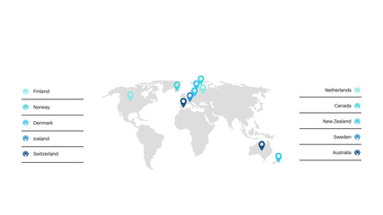Blue and Grey World Map Chart Presentation - 6