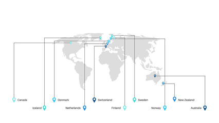 Blue and Grey World Map Chart Presentation - 5